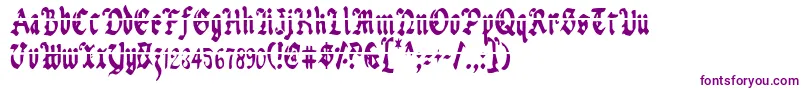 Uberlav2c Font – Purple Fonts on White Background