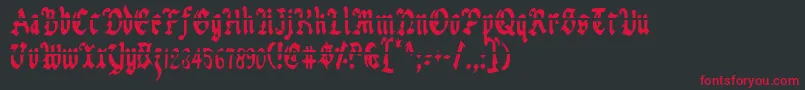 Uberlav2c Font – Red Fonts on Black Background