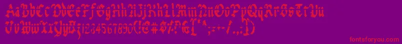 Uberlav2c Font – Red Fonts on Purple Background
