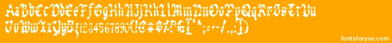 Uberlav2c Font – White Fonts on Orange Background