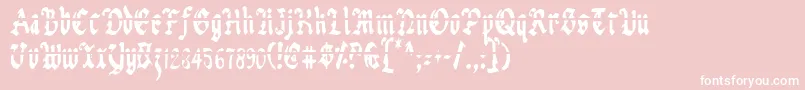 Uberlav2c Font – White Fonts on Pink Background