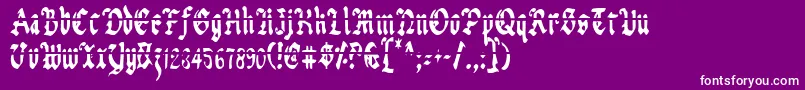 Uberlav2c Font – White Fonts on Purple Background