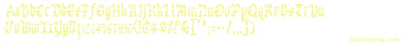Uberlav2c Font – Yellow Fonts on White Background