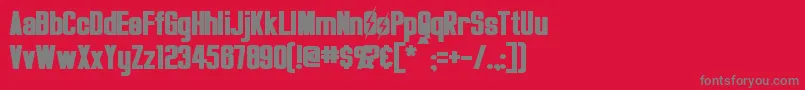 OverseerBold Font – Gray Fonts on Red Background