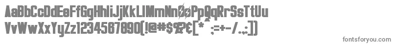 フォントOverseerBold – 白い背景に灰色の文字