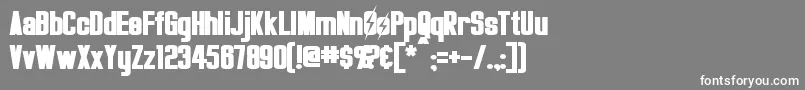 フォントOverseerBold – 灰色の背景に白い文字