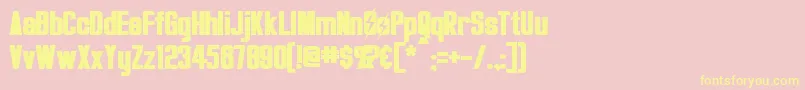 OverseerBold Font – Yellow Fonts on Pink Background