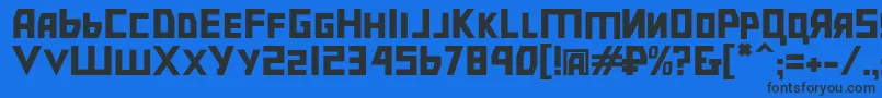 Bolshevik Font – Black Fonts on Blue Background