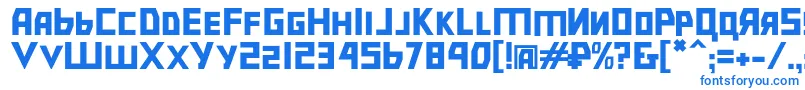 Bolshevik Font – Blue Fonts on White Background