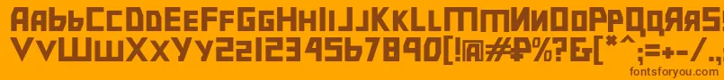 Bolshevik Font – Brown Fonts on Orange Background