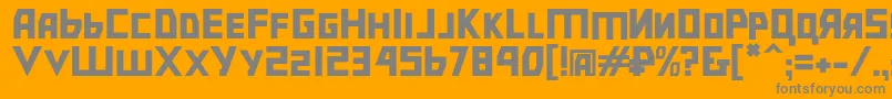 Bolshevik Font – Gray Fonts on Orange Background