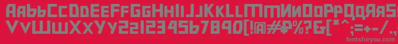 Bolshevik Font – Gray Fonts on Red Background