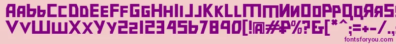 Bolshevik Font – Purple Fonts on Pink Background