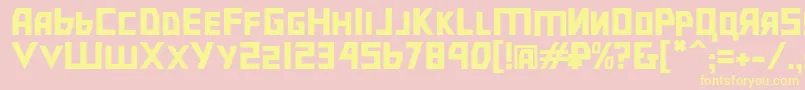 Bolshevik Font – Yellow Fonts on Pink Background