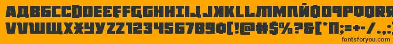 Octoberguardexpand Font – Black Fonts on Orange Background