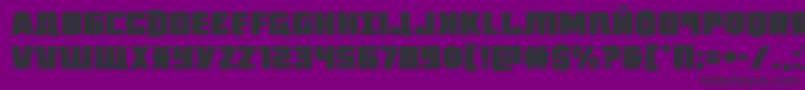 Octoberguardexpand Font – Black Fonts on Purple Background