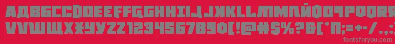 Octoberguardexpand Font – Gray Fonts on Red Background