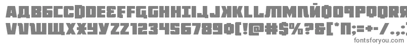 フォントOctoberguardexpand – 白い背景に灰色の文字