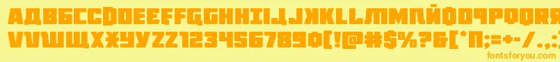 Octoberguardexpand Font – Orange Fonts on Yellow Background