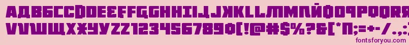 Octoberguardexpand Font – Purple Fonts on Pink Background