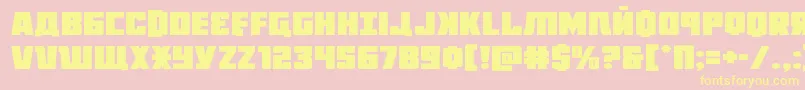 Octoberguardexpand Font – Yellow Fonts on Pink Background