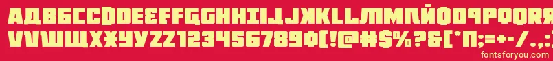 Octoberguardexpand Font – Yellow Fonts on Red Background