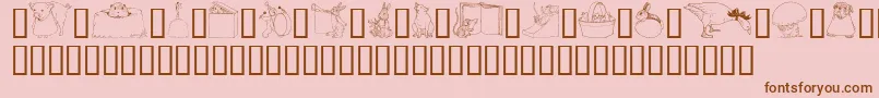 GeWhimsicalAnimalsI Font – Brown Fonts on Pink Background