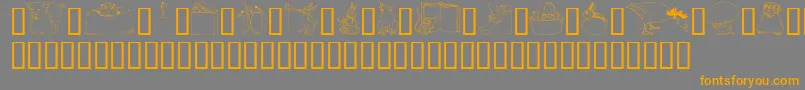 GeWhimsicalAnimalsI Font – Orange Fonts on Gray Background