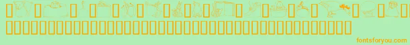 Подробнее о шрифте GeWhimsicalAnimalsI Шрифт GeWhimsicalAnimalsI – оранжевые шрифты на зелёном фоне