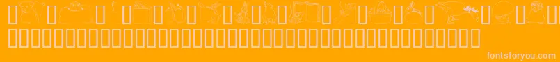 GeWhimsicalAnimalsI Font – Pink Fonts on Orange Background
