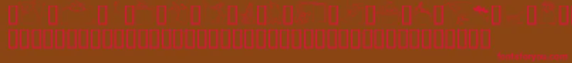 GeWhimsicalAnimalsI Font – Red Fonts on Brown Background