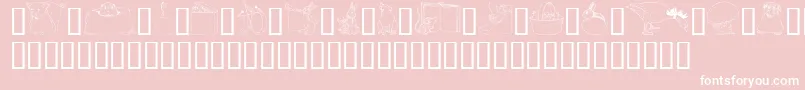 GeWhimsicalAnimalsI Font – White Fonts on Pink Background