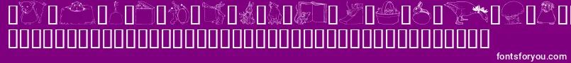 GeWhimsicalAnimalsI Font – White Fonts on Purple Background