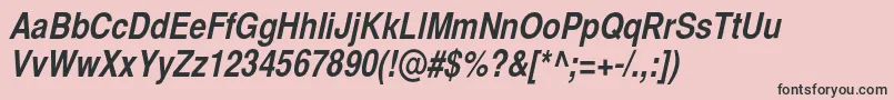 BastioncBolditalic Font – Black Fonts on Pink Background