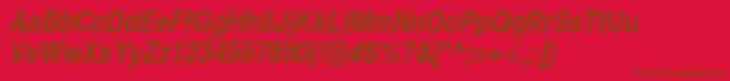 BastioncBolditalic Font – Brown Fonts on Red Background