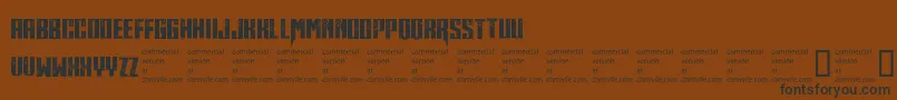 Midnitehour Font – Black Fonts on Brown Background