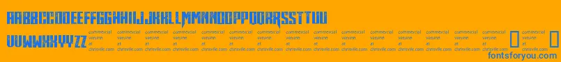 Midnitehour Font – Blue Fonts on Orange Background
