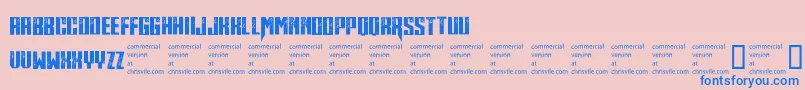 Midnitehour Font – Blue Fonts on Pink Background