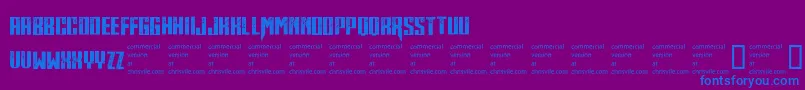 Midnitehour Font – Blue Fonts on Purple Background