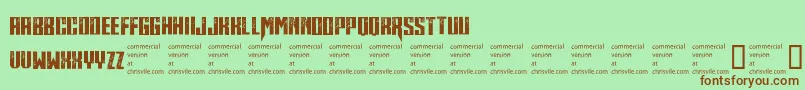 Midnitehour Font – Brown Fonts on Green Background
