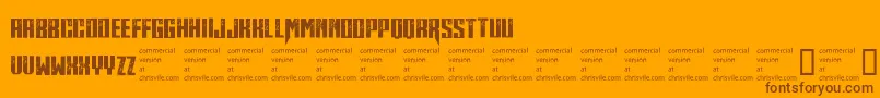 Midnitehour Font – Brown Fonts on Orange Background