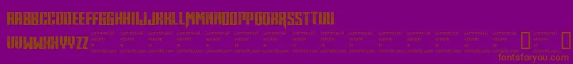 Шрифт Midnitehour – коричневые шрифты на фиолетовом фоне