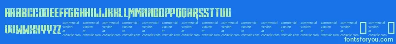 Midnitehour Font – Green Fonts on Blue Background