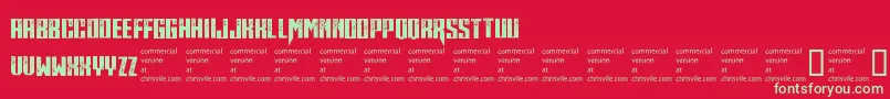 Midnitehour Font – Green Fonts on Red Background