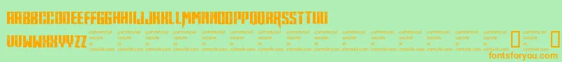 Midnitehour Font – Orange Fonts on Green Background