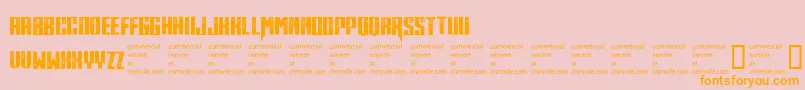 Midnitehour Font – Orange Fonts on Pink Background