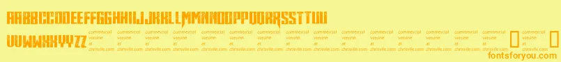 Midnitehour Font – Orange Fonts on Yellow Background