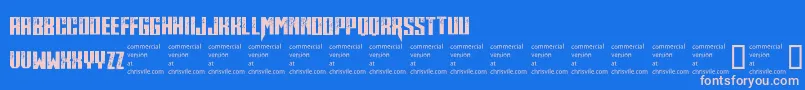 Midnitehour Font – Pink Fonts on Blue Background