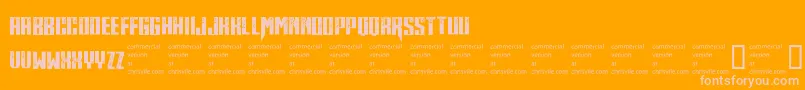 Midnitehour Font – Pink Fonts on Orange Background
