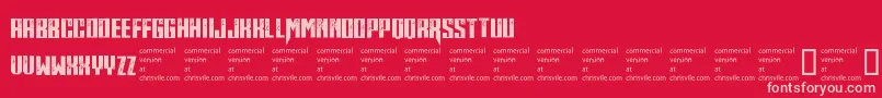 Midnitehour Font – Pink Fonts on Red Background